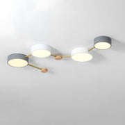 Scandinavian Minimalist Wood Flush Mount LED Ceiling Light