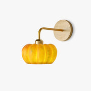 Cute Resin Material Yellow Pumpkin Wall Lamp