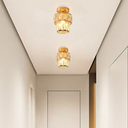 Luxurious Glass Hallway Gold Ceiling Light