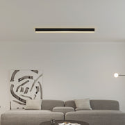 Black Minimalist Long Aluminum Living Room LED Ceiling Light