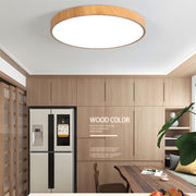 Wood LED Dimmable Ceiling Lamp