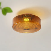 Medieval Glass Corrugated Ceiling Light