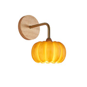 Cute Resin Material Yellow Pumpkin Wall Lamp