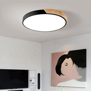 Simple Round Wood LED Dimmable Ceiling Lights