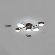 Nordic Multi-circular Wood Flush Mount LED Ceiling Light