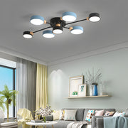 Nordic Multi-circular Wood Flush Mount LED Ceiling Light