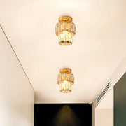 Luxurious Glass Hallway Gold Ceiling Light