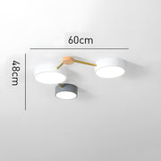 Scandinavian Minimalist Wood Flush Mount LED Ceiling Light