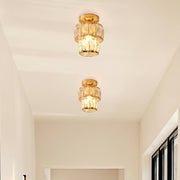 Luxurious Glass Hallway Gold Ceiling Light