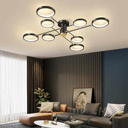 Large Iron Rings Living Room LED Dimmable Ceiling Light