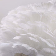 Creative Feather Bedroom White Table Lamps