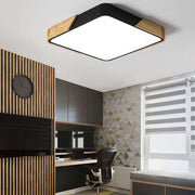 Wood Colorful Square Simple Ceiling Lights For Bedroom