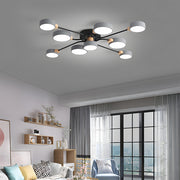 Nordic Multi-circular Wood Flush Mount LED Ceiling Light