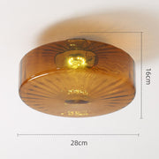Medieval Glass Corrugated Ceiling Light