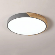 Simple Round Wood LED Dimmable Ceiling Lights