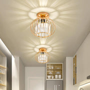 Black Luxury Glass Hallway Mini Ceiling Lighting