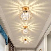 Black Luxury Glass Hallway Mini Ceiling Lighting