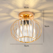 Black Luxury Glass Hallway Mini Ceiling Lighting