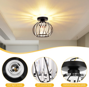 Black Luxury Glass Hallway Mini Ceiling Lighting