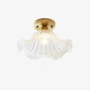 Vintage Glass Semi Flush Ceiling Lamp