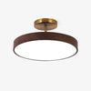 Walnut LED Semi-Flush Dimmable Ceiling Lamp