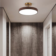 Walnut LED Semi-Flush Dimmable Ceiling Lamp