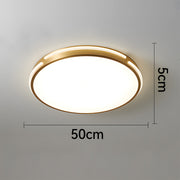 Copper Round Gold LED Living Room Dimmable Ceiling Light