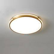 Copper Round Gold LED Living Room Dimmable Ceiling Light