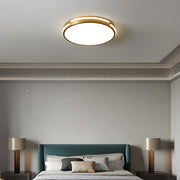 Copper Round Gold LED Living Room Dimmable Ceiling Light