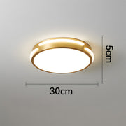 Copper Round Gold LED Living Room Dimmable Ceiling Light