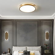 Copper Round Gold LED Living Room Dimmable Ceiling Light