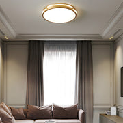 Copper Round Gold LED Living Room Dimmable Ceiling Light