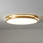 Copper Round Gold LED Living Room Dimmable Ceiling Light