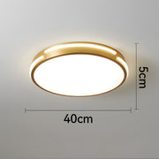 Copper Round Gold LED Living Room Dimmable Ceiling Light