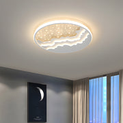 Creative Stars White Round LED Bedroom Ceiling Lights