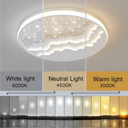 Creative Stars White Round LED Bedroom Ceiling Lights