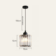 Luxury Multi-lights Glass Black Bedroom Pendant Light