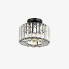 Semi Flush Mount Metal Crystal Ceiling Light