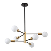 Multi Bulbs Living Room Iron Black Chandelier