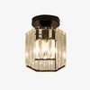 Modern Crystal Hallway Semi Flush Ceiling Light