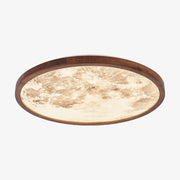 Round Flush Mount Moon Bedroom LED Dimmable Ceiling Light