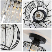 Black Luxury Glass Hallway Mini Ceiling Lighting