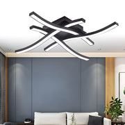 Sleek Curved Black LED Ceiling Lights for Living Room