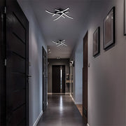 Sleek Curved Black LED Ceiling Lights for Living Room