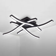 Sleek Curved Black LED Ceiling Lights for Living Room