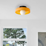 Glass Round Flush Mount Kitchen Flush Ceiling Light