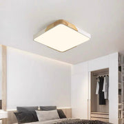 Wood Colorful Square Simple Ceiling Lights For Bedroom