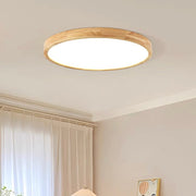 Cream Style Flush Mount Wood Ceiling Light