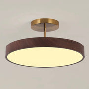 Walnut LED Semi-Flush Dimmable Ceiling Lamp