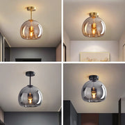 Vintage Copper Glass Modern Ceiling Lights